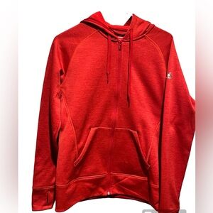 Red Adidas zip up hoodie adult small